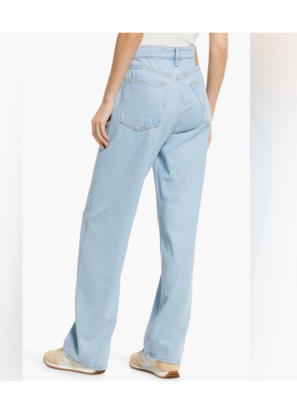 Rag & Bone Logan Featherweight Denim Low Rise Wide Leg in Blossom Light Wash 26 - Picture 8 of 8